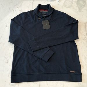 Ted Baker London Size 4 (US 40 Chest) Men Navy Shawl Sweater NWT Never Worn